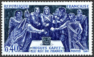 Hugues élu roi de France par ses barons